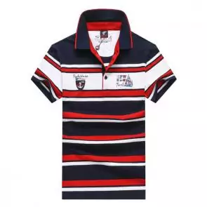 shark hommes t-shirt polo shirt summer lapel stripe rouge